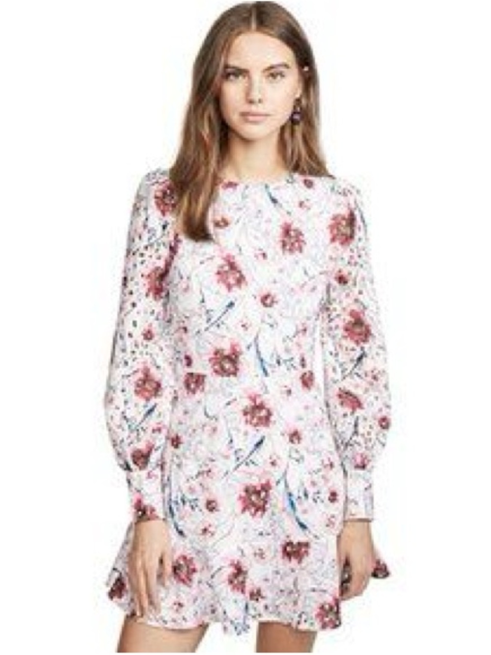 TALULAH Floral Long-Sleeve Eyelet Mini Dress - Worn Once